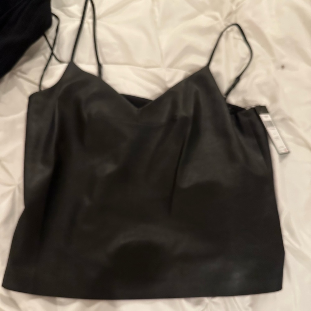 NWT BCBG MAXAZRIA pleather top
